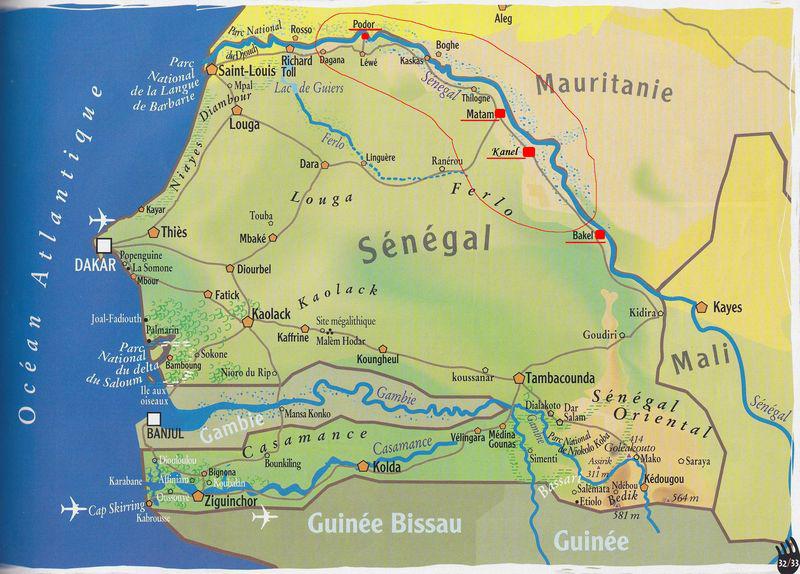 carte Fouta Senegal